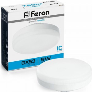 Светодиодная лампа FERON 9W 230V GX53 6400K, LB-452 25867