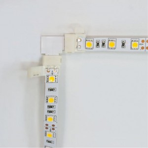 Комплект L коннекторов FERON с соединителем для светодиодной ленты 5050/10мм, LD185 10шт в упаковке 23132