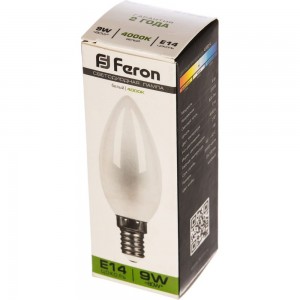 Светодиодная лампа FERON 9W 230V E14 4000K матовая, LB-73 25957