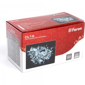 Гирлянда FERON 230V 160 LED 2700K, эффект стробов, IP44, шнур 3м, CL18 32326