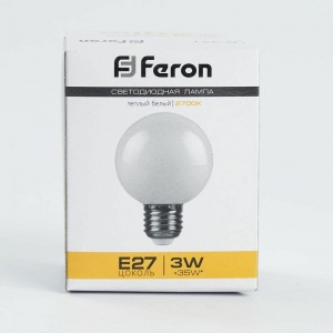 Светодиодная лампа FERON 3W 230V E27 2700K, LB-371 25903