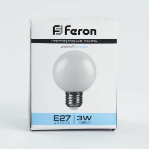 Светодиодная лампа FERON 3W 230V E27 6400K, LB-371 25902