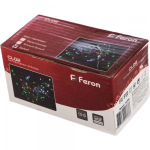 Гирлянда FERON 230V, 20 LED, 5000K, IP 20, шнур 1,5м, CL02 32284