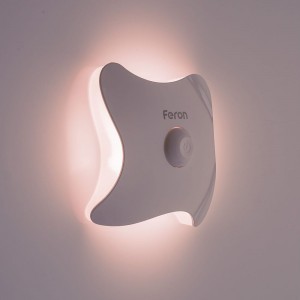 Ночник на магните FERON, FN2020, 8LED, 3хААА battery, 93х93х38мм 41192