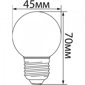 Светодиодная лампа FERON LB-37 1W, 230V, E27, 2700K 25878