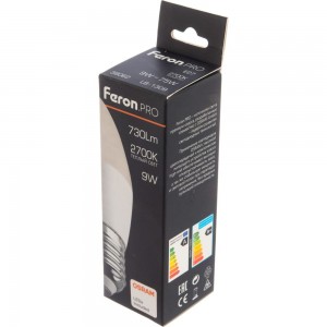 Светодиодная лампа FERON PRO LB-1309 Свеча E27 9W 2700K OSRAM LED 38062