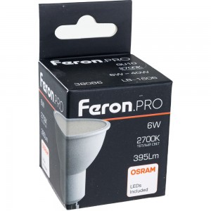 Светодиодная лампа FERON PRO LB-1606 GU10 6W 2700K OSRAM LED 38086