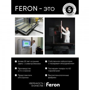 Светодиодная лампа FERON PRO LB-1015 шар E27 15W 6400K 38037