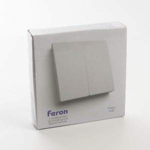 Двухклавишный выключатель дистанционного управления FERON 250V 500W TM82 41129