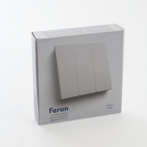 Трехклавишный выключатель дистанционного управления FERON 250V 500W TM83 41130