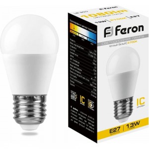 Светодиодная лампа FERON LB-950, 13W, 230V E27 2700K G45 38104