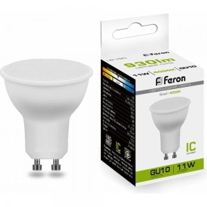 Светодиодная лампа FERON LB-760, 11W, GU10 4000K 230V MR16 38141