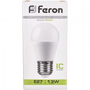 Светодиодная лампа FERON LB-950, 13W, 230V E27 4000K G45 38105