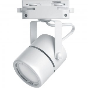 Трековый однофазный светильник на шинопровод FERON GU10, AL191, 50W, 230V, белый 41591