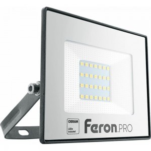 Светодиодный многоматричный прожектор FERON LL-1000, 30W, 6400К, 3000Lm, IP65, 28хOSRAM чёрный 41539