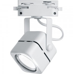 Трековый однофазный светильник на шинопровод FERON GU10, AL190, 50W, 230V, белый 41589