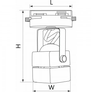 Трековый однофазный светильник на шинопровод FERON GU10, AL190, 50W, 230V, белый 41589