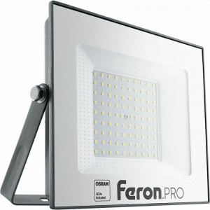 Светодиодный многоматричный прожектор FERON LL-1000, 100W 6400К 10000Lm, IP65, 90хOSRAM чёрный 41541