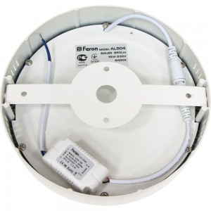 Накладной светодиодный потолочный светильник FERON AL504, 18W, 6400К, 1260Lm, IP40, белый 41574