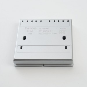 Двухклавишный беспроводной выключатель-кнопка FERON TM82 230V, 500W, серебро 41720