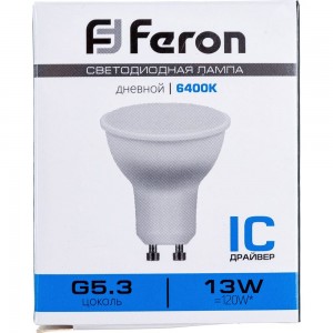 Светодиодная лампа FERON LB-960 MR16 GU10 13W 6400K 38193