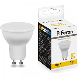 Светодиодная лампа FERON LB-960 MR16 GU10 13W 2700K 38191