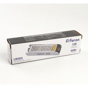 Электронный трансформатор FERON для светодиодной ленты 60W 12V (драйвер), LB009 48008