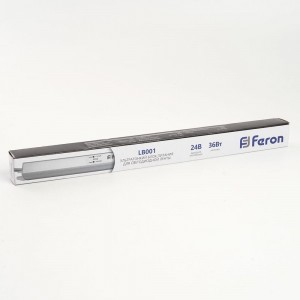 Электронный трансформатор FERON для светодиодной ленты 36W 24V (ультратонкий драйвер), LB001 48012