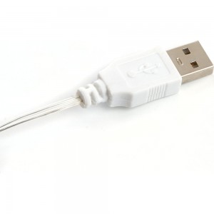 Линейная статичная гирлянда FERON CL575 Роса, 5м USB 2700K, прозрачный шнур, 48183