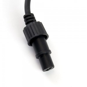 Сетевой шнур для гирлянд FERON 3м, 2x0,5мм2, IP44, черный, DM403 48190