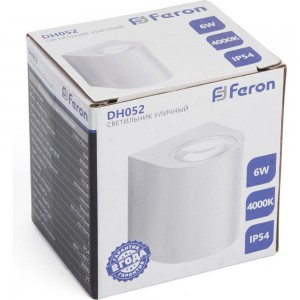 Уличный светодиодный светильник FERON DH052, 6W, 400Lm, 4000K, белый 48472