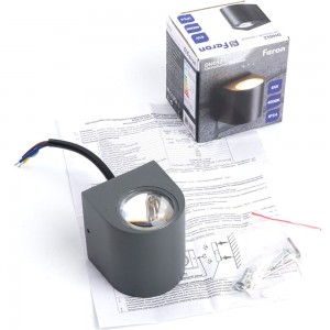 Уличный светодиодный светильник FERON DH052, 6W, 400Lm, 4000K, серый 48474