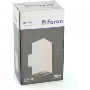 Настенный светильник FERON ML1740 QUAD MR16 35W, 230V, 2GU10, белый IP20 48428