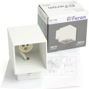 Настенный светильник FERON ML1730 QUAD MR16 35W, 230V, GU10, белый IP20 48430