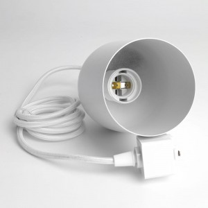 Трековый однофазный светильник на шинопровод FERON al197 на подвесе, под лампу e27, белый, 48554