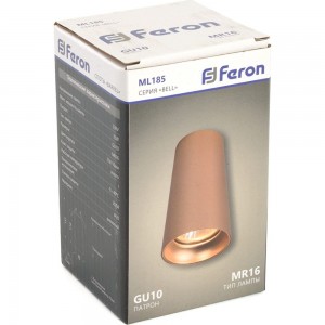 Потолочный светильник FERON ml185 barrel bell mr16, 35w, 230v, gu10, золото, 48417