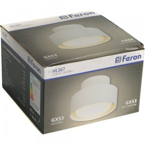 Потолочный светильник FERON hl367 barrel aura 12w, 230v, gx53, белый ip44, 48407