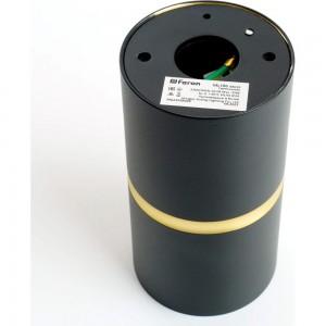 Потолочный светильник FERON ml186 barrel zen mr16 gu10 35w 230v, черный, золото 48639