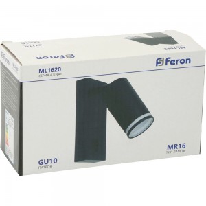 Настеный светильник FERON luna ml1620 35w, 230v, gu10, чёрный, 48810