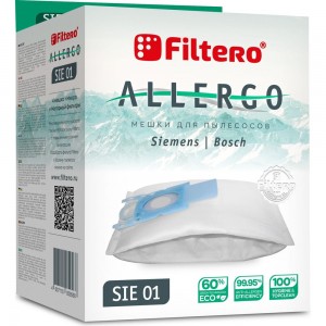 Мешки для пылесосов SIE 01 (4) Allergo 4 шт + моторный и микрофильтр FILTERO 05956