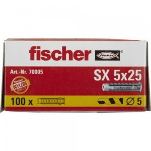Дюбель Fischer SX 5X25 100 шт 70005