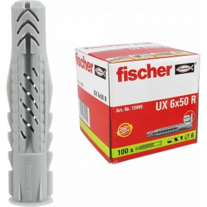 Универсальный дюбель с буртом Fischer UX 6X50 R 100 шт 72095