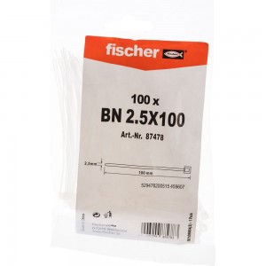 Кабельная прозрачная стяжка Fischer BN 2.5X100 100 шт. 87478