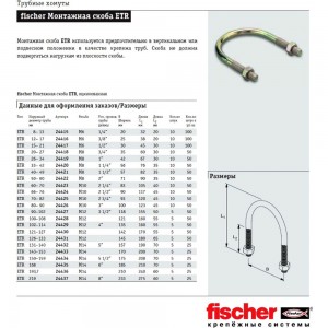 Монтажная скоба Fischer ETR 66-76 10 штук 24424