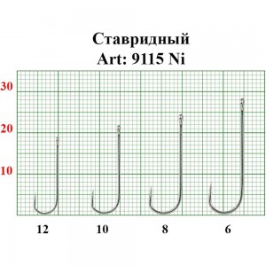 Ставридный крючок FISHCRYSTAL 9115Ni-12F 