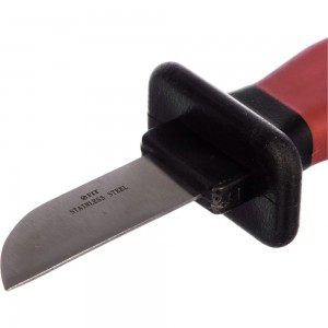 Изолированный нож FIT 1000 В, нерж.сталь, лезвие 50мм, прорезин.ручка 10605