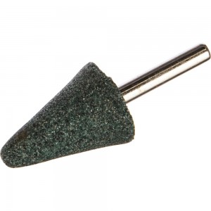 Шарошка абразивная по камню мрамору кафелю хвостовик 6 мм конус с закруглением 25x35 мм FIT IT 36981