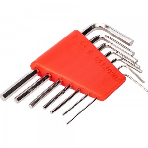 Ключи шестигранные (CrV, 0,7-3,0 мм, в пластиковом держателе) 7 шт FIT IT 64160