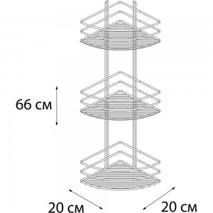 Трехэтажная угловая полка FIXSEN FX-710B-3 