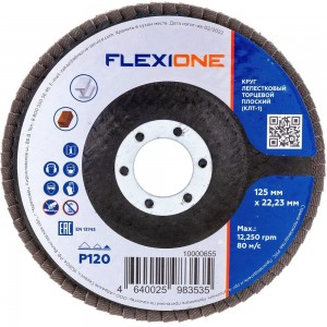Круг лепестковый плоский (125х22.2 мм; Р120) Flexione 10000488